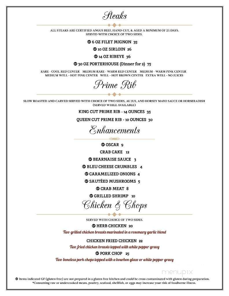 The Farmhouse Restaurant - Christiansburg, VA menu_pic