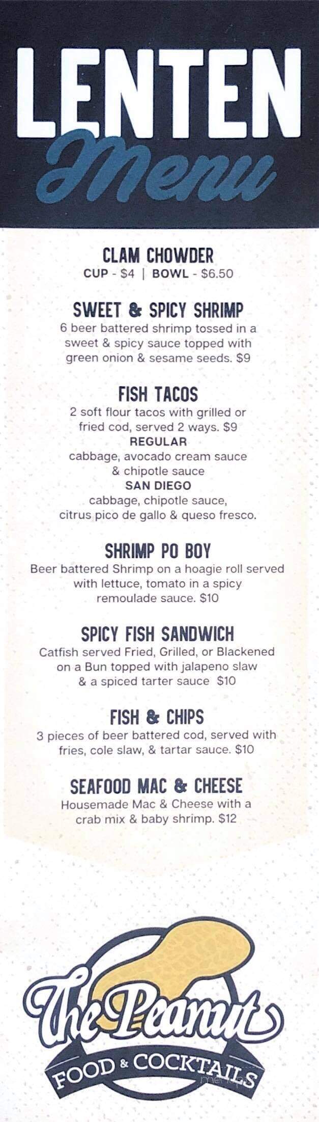 The Peanut - Mission, KS menu_pic