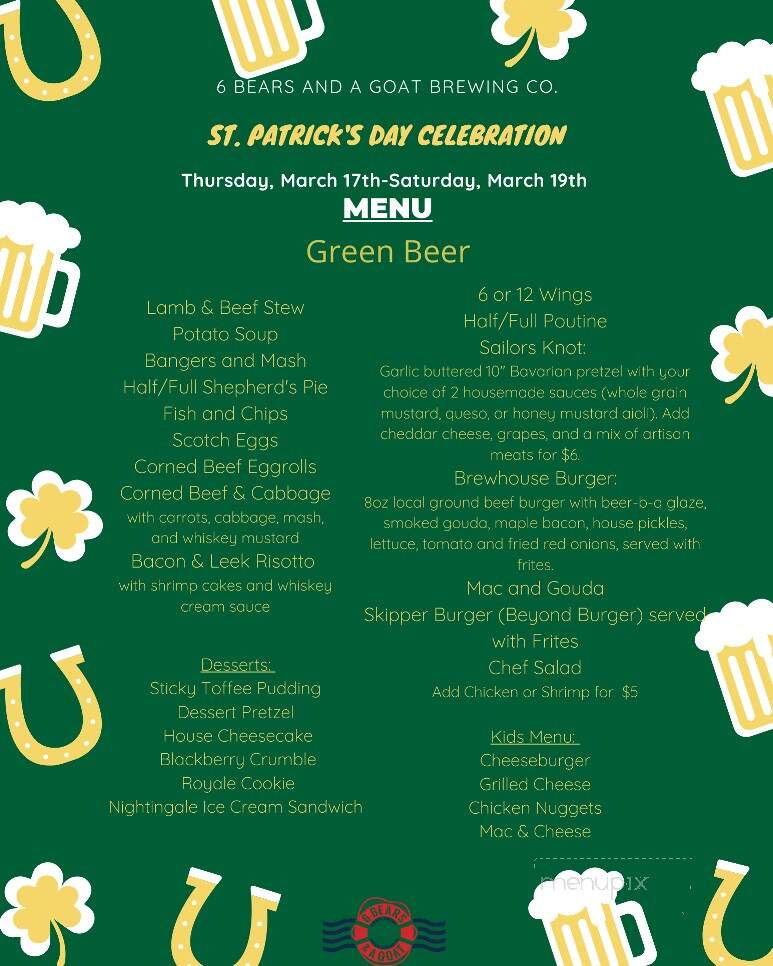 6 Bears & A Goat - Fredericksburg, VA menu_pic