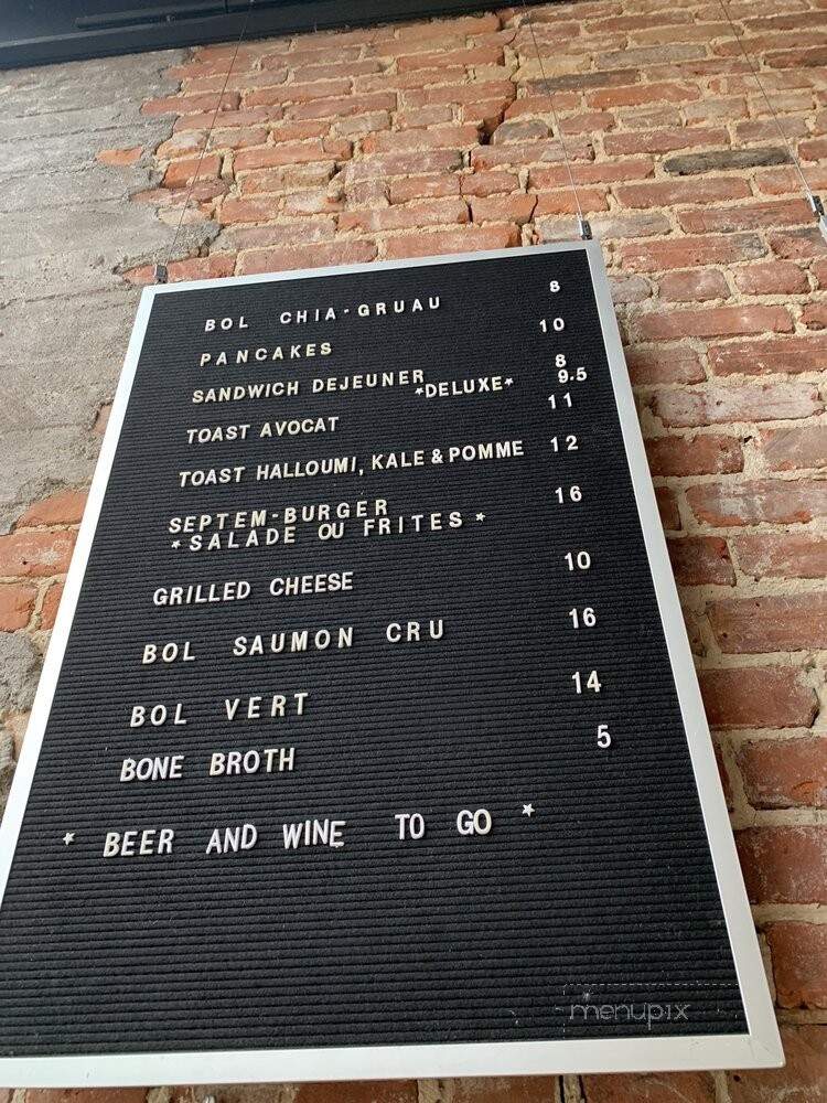 September Surf Cafe - Montreal, QC menu_pic