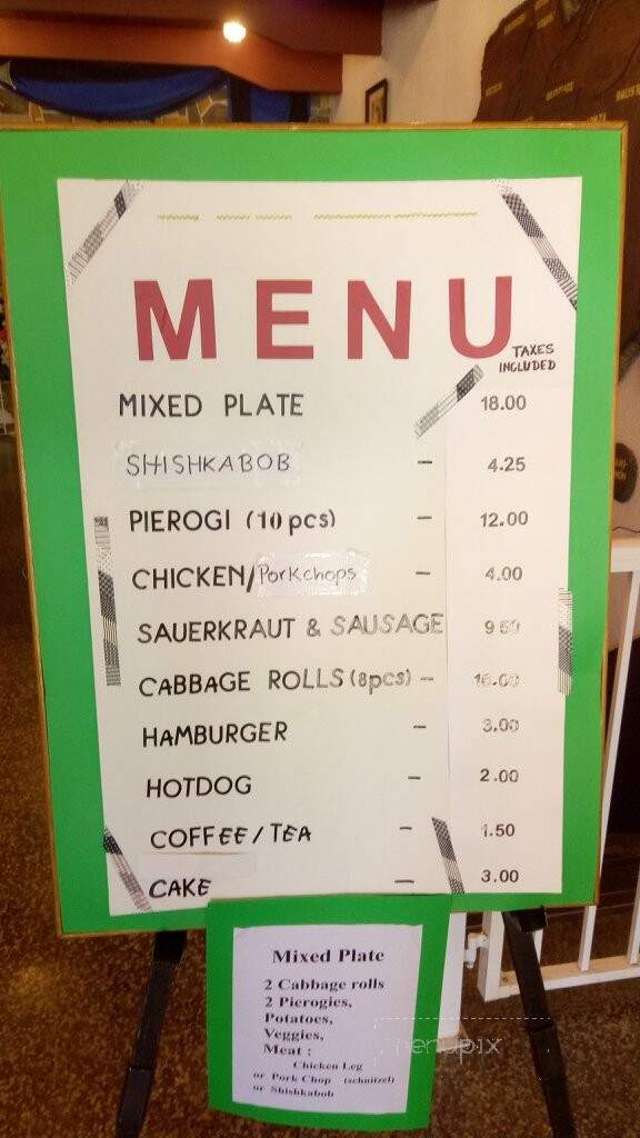 General Sikorski Hall - Oshawa, ON menu_pic