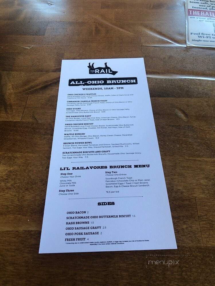 The Rail - Dublin, OH menu_pic