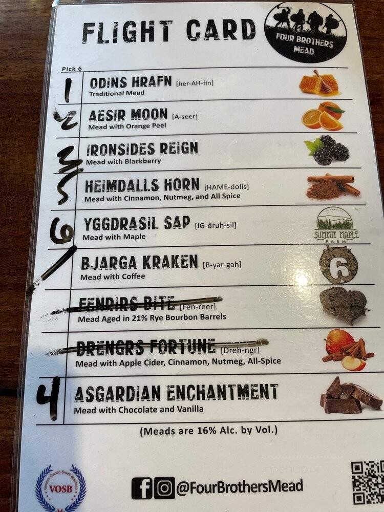 Four Brothers' Mead - Festus, MO menu_pic