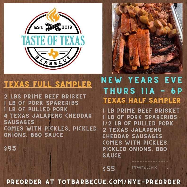 Taste of Texas Barbecue - Byron, CA menu_pic