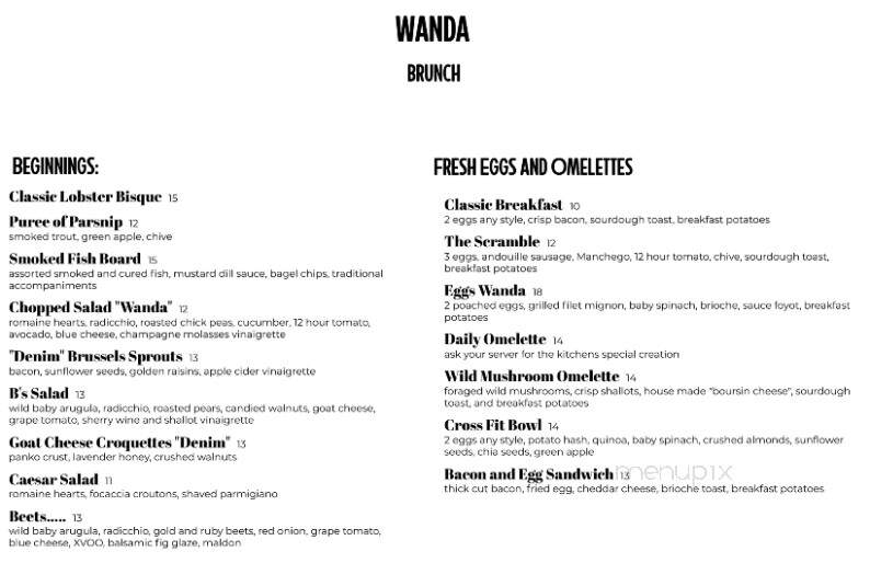 Wanda BYOB - Haddonfield, NJ menu_pic
