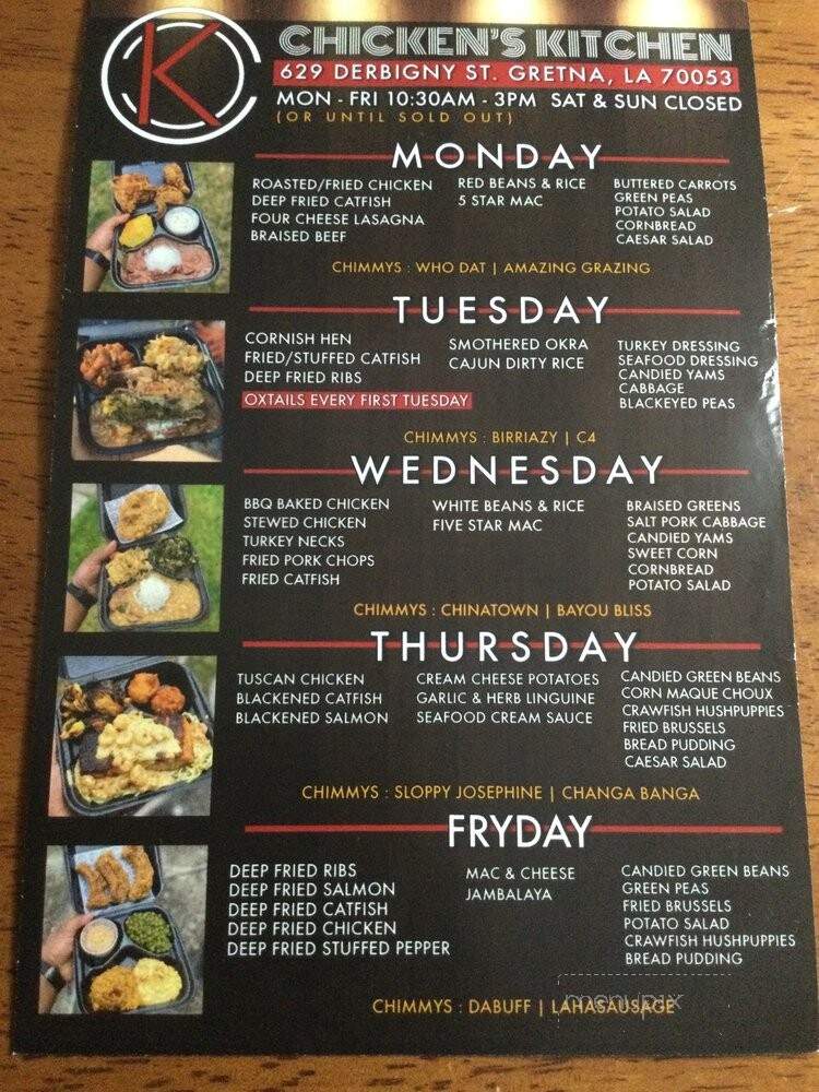 Chicken's Kitchen - Gretna, LA menu_pic