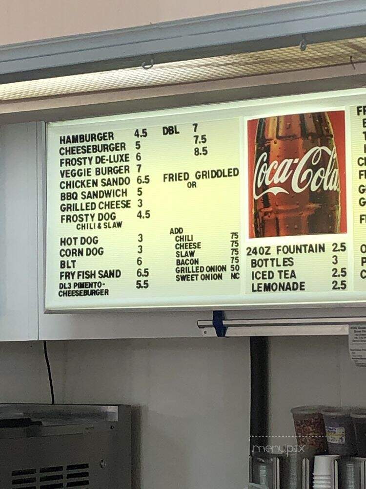 Frosty's Griddle and Shake - St. Simons Island, GA menu_pic