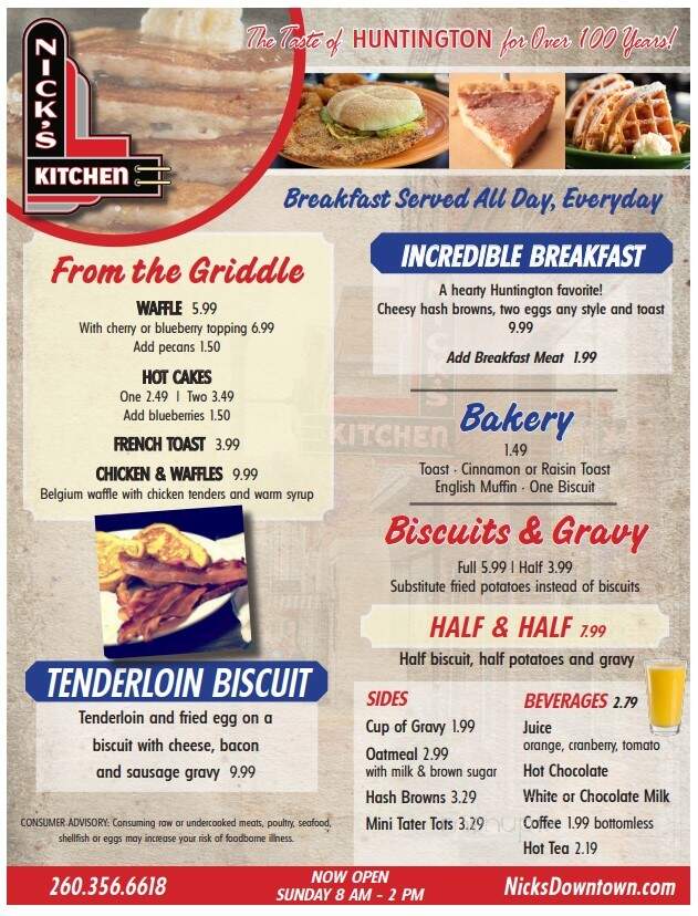 Nick's Kitchen - Huntington, IN menu_pic