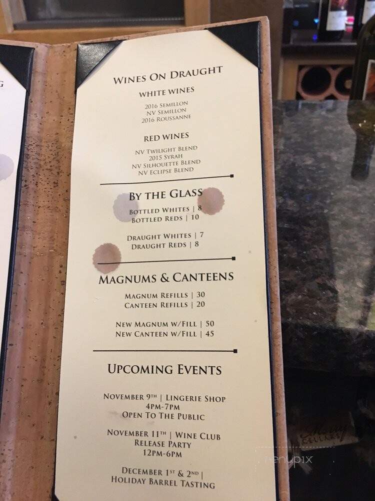Merry Cellars - Pullman, WA menu_pic