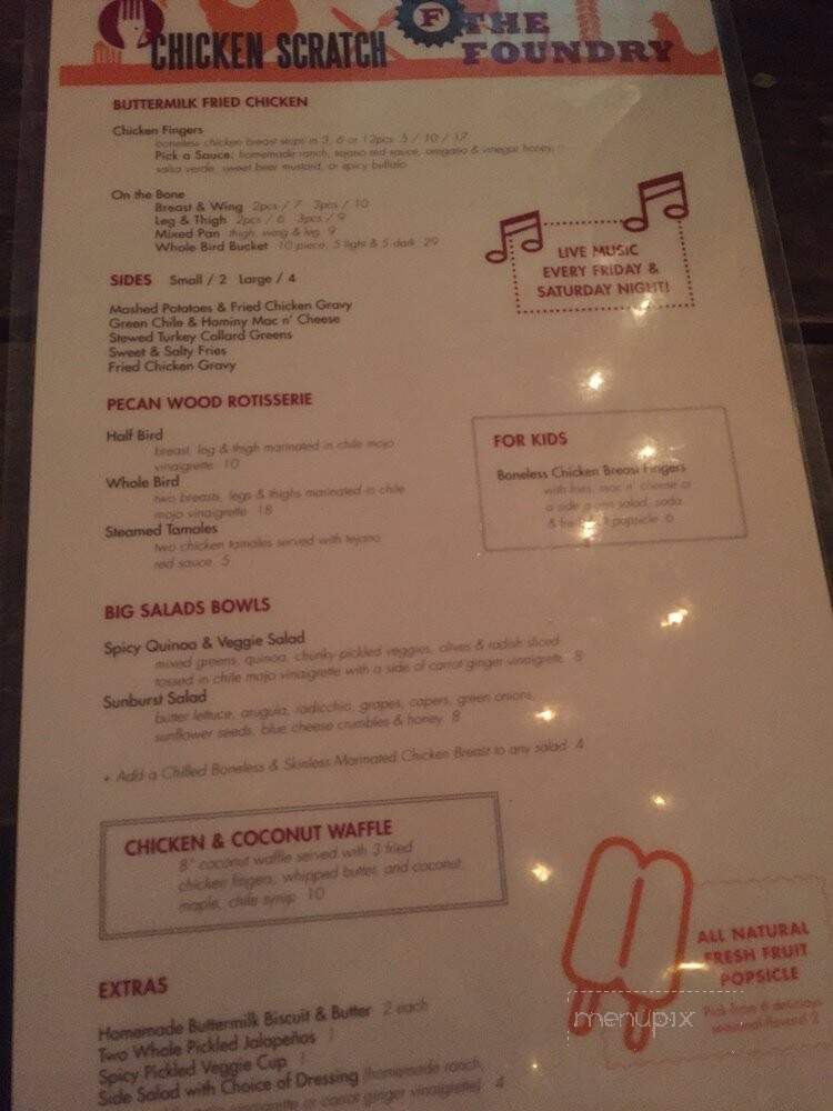 The Foundry - Dallas, TX menu_pic