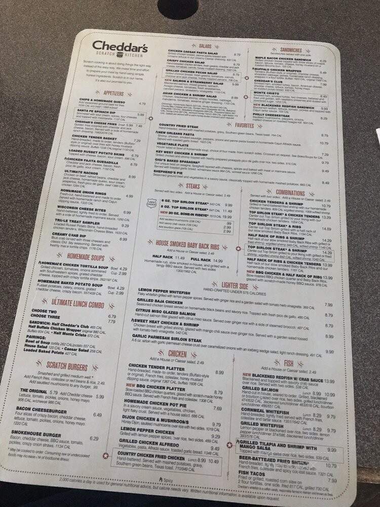Cheddar's Restaurant - Wellington, FL menu_pic