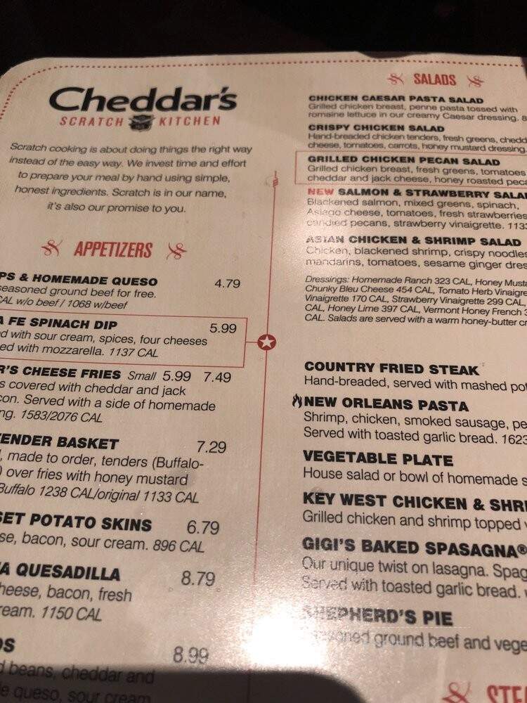 Cheddar's Restaurant - Wellington, FL menu_pic