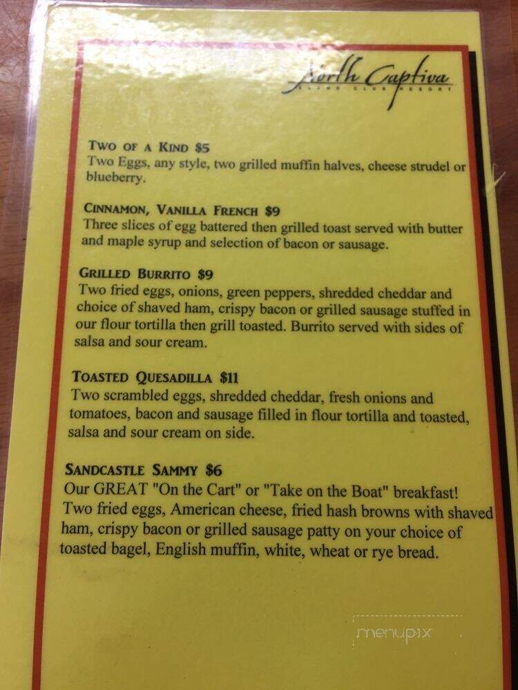 Mango's Cafe & Grill - Captiva, FL menu_pic