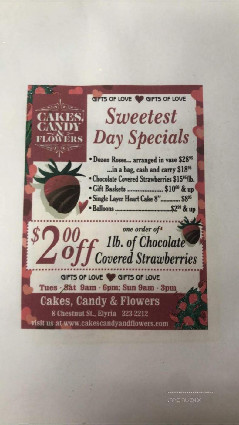 Cakes Candy & Flowers - Elyria, OH menu_pic