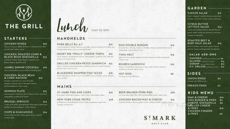 Grill - St. Mark Golf Club - San Marcos, CA menu_pic