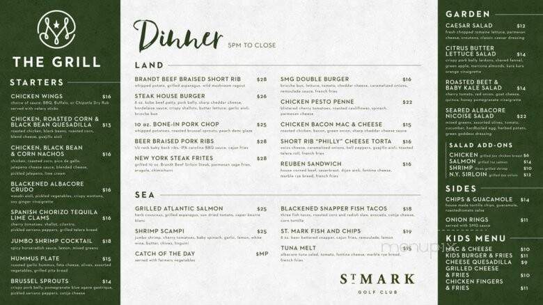 Grill - St. Mark Golf Club - San Marcos, CA menu_pic