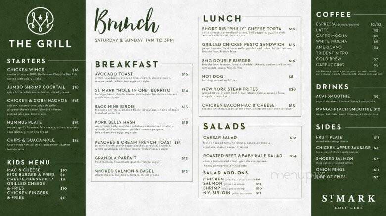 Grill - St. Mark Golf Club - San Marcos, CA menu_pic