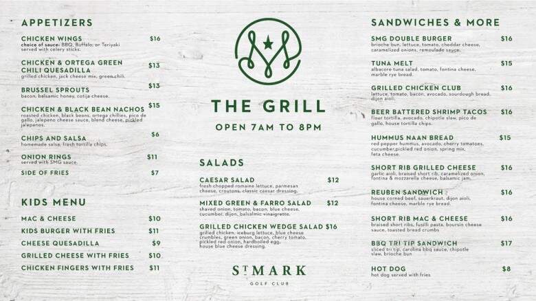 Grill - St. Mark Golf Club - San Marcos, CA menu_pic