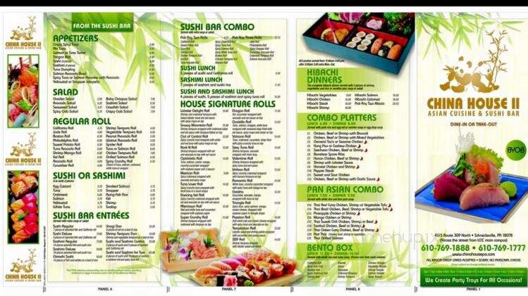 China House 2 - Schnecksville, PA menu_pic