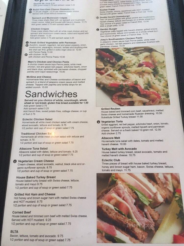Eclectic Cafe - Tucson, AZ menu_pic