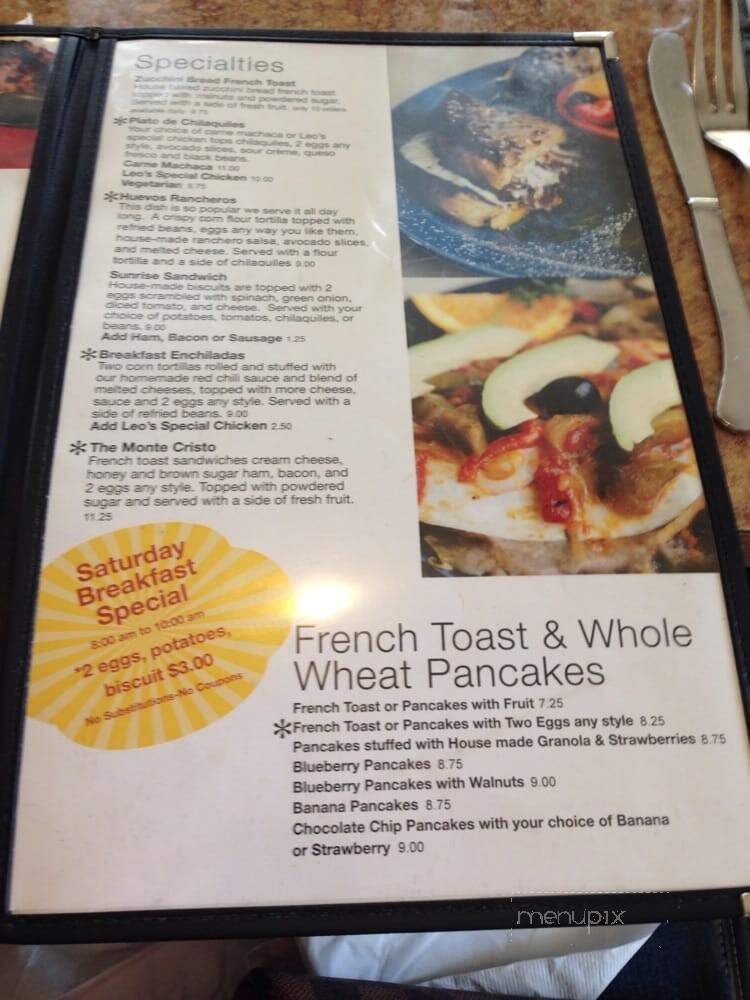 Eclectic Cafe - Tucson, AZ menu_pic