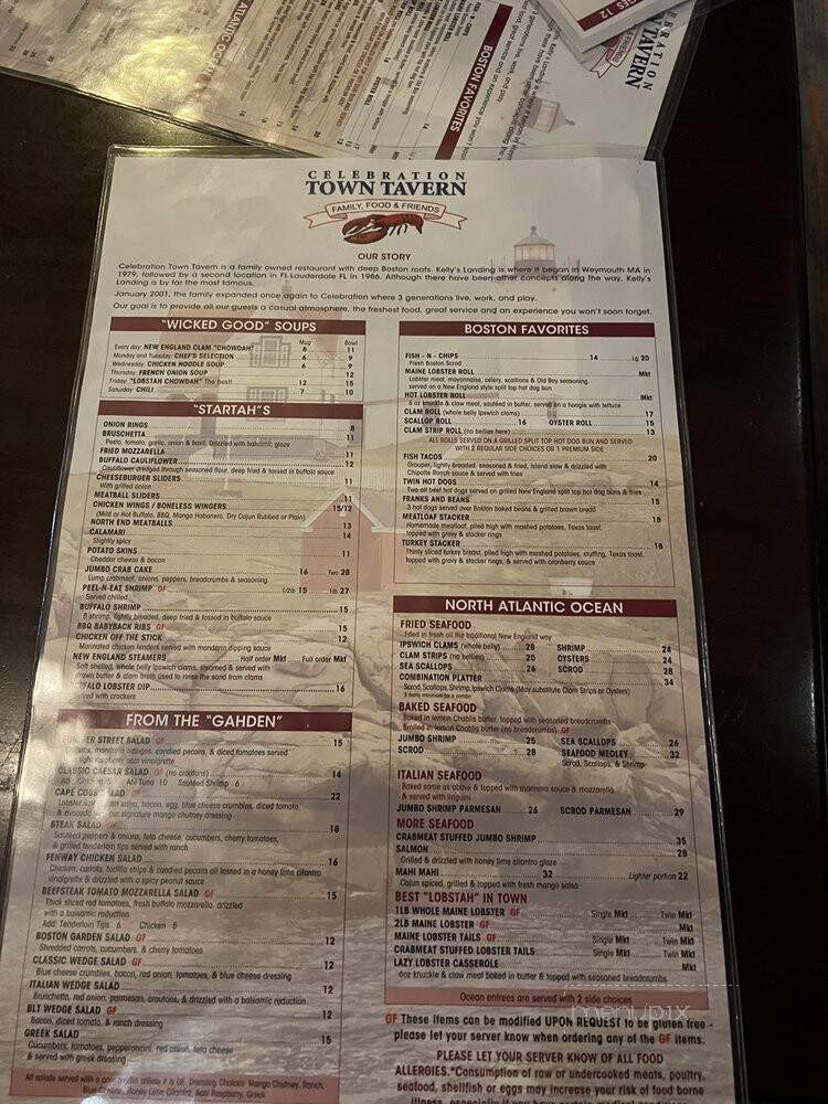 Celebration Town Tavern - Kissimmee, FL menu_pic