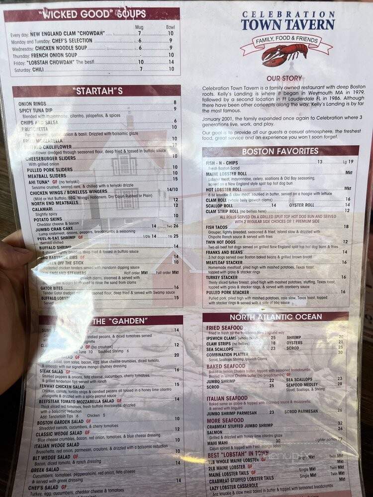 Celebration Town Tavern - Kissimmee, FL menu_pic