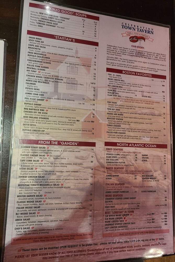 Celebration Town Tavern - Kissimmee, FL menu_pic