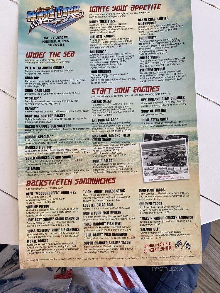 Racing's North Turn - Port Orange, FL menu_pic