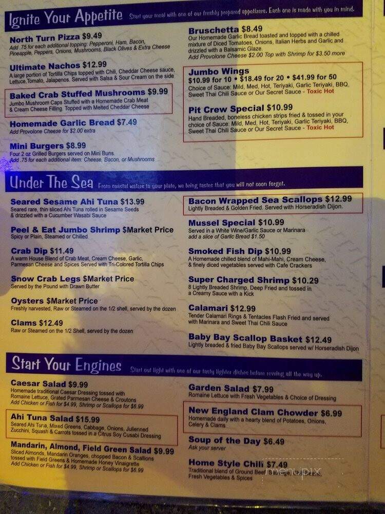 Racing's North Turn - Port Orange, FL menu_pic