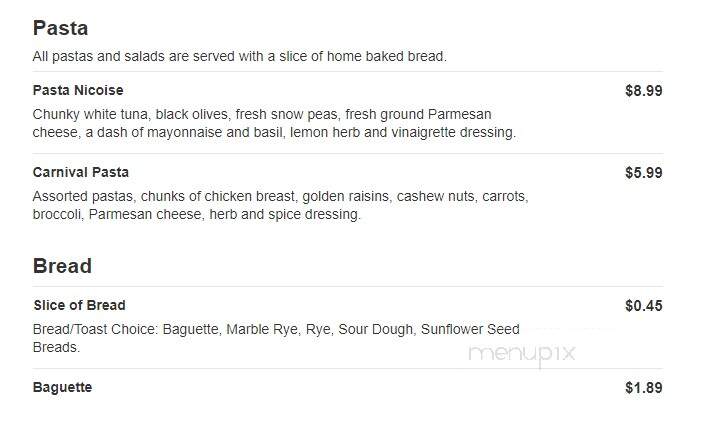 Cafe On The Square - Baltimore, MD menu_pic