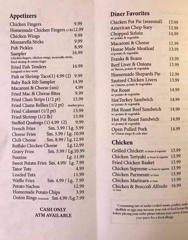 Harry's Restaurant - Westborough, MA menu_pic