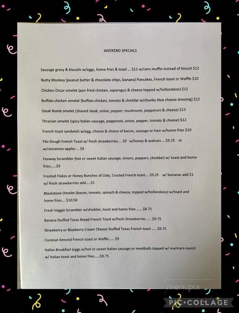 Lou Roc's Diner - Worcester, MA menu_pic