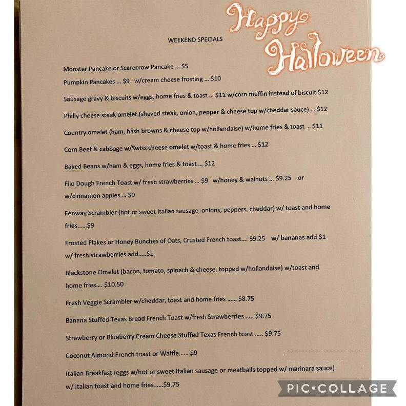 Lou Roc's Diner - Worcester, MA menu_pic