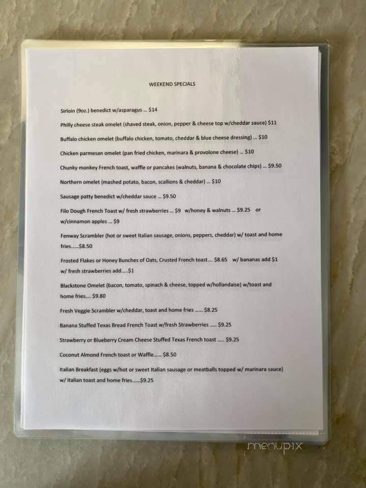 Lou Roc's Diner - Worcester, MA menu_pic