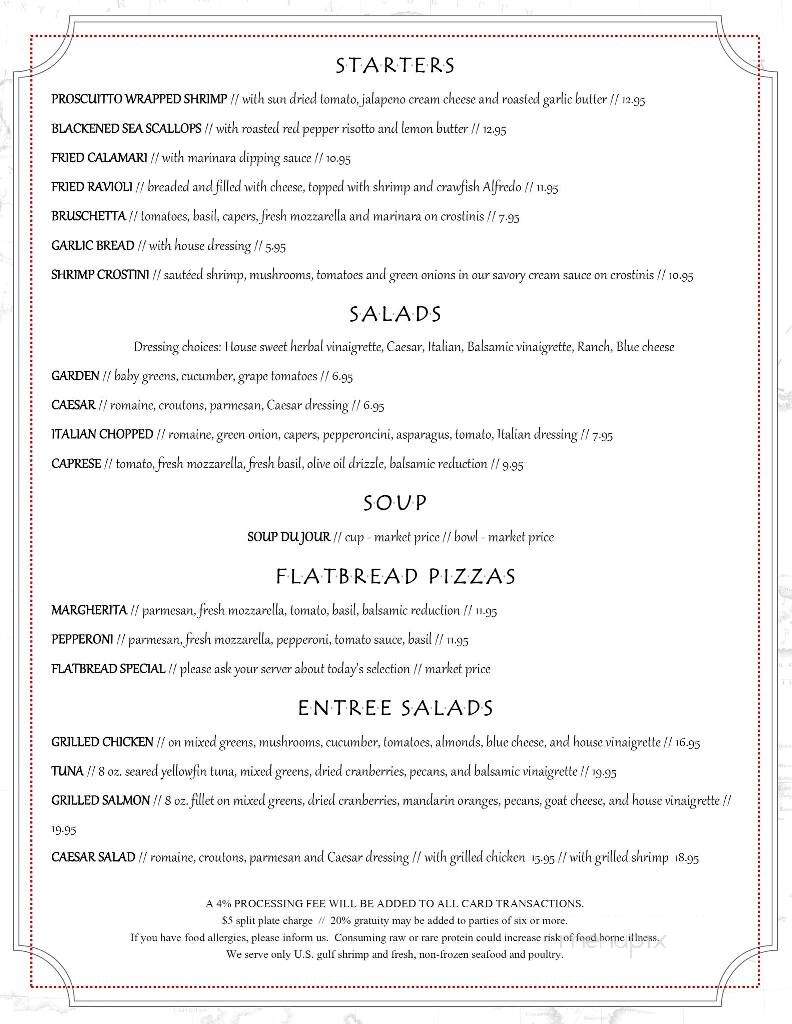 Pearl Street Pasta - Natchez, MS menu_pic
