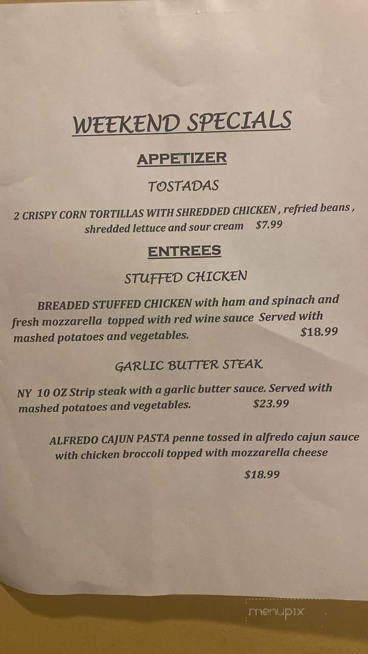 Irish Cottage Inn - Franklin, NJ menu_pic