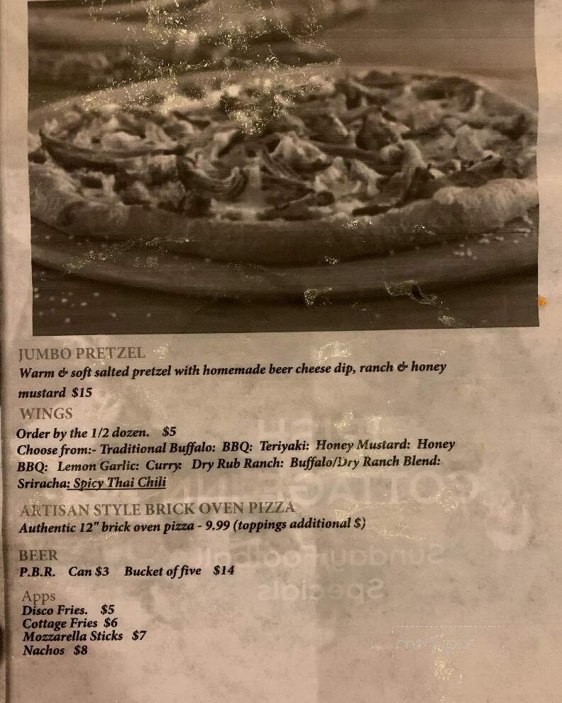 Irish Cottage Inn - Franklin, NJ menu_pic