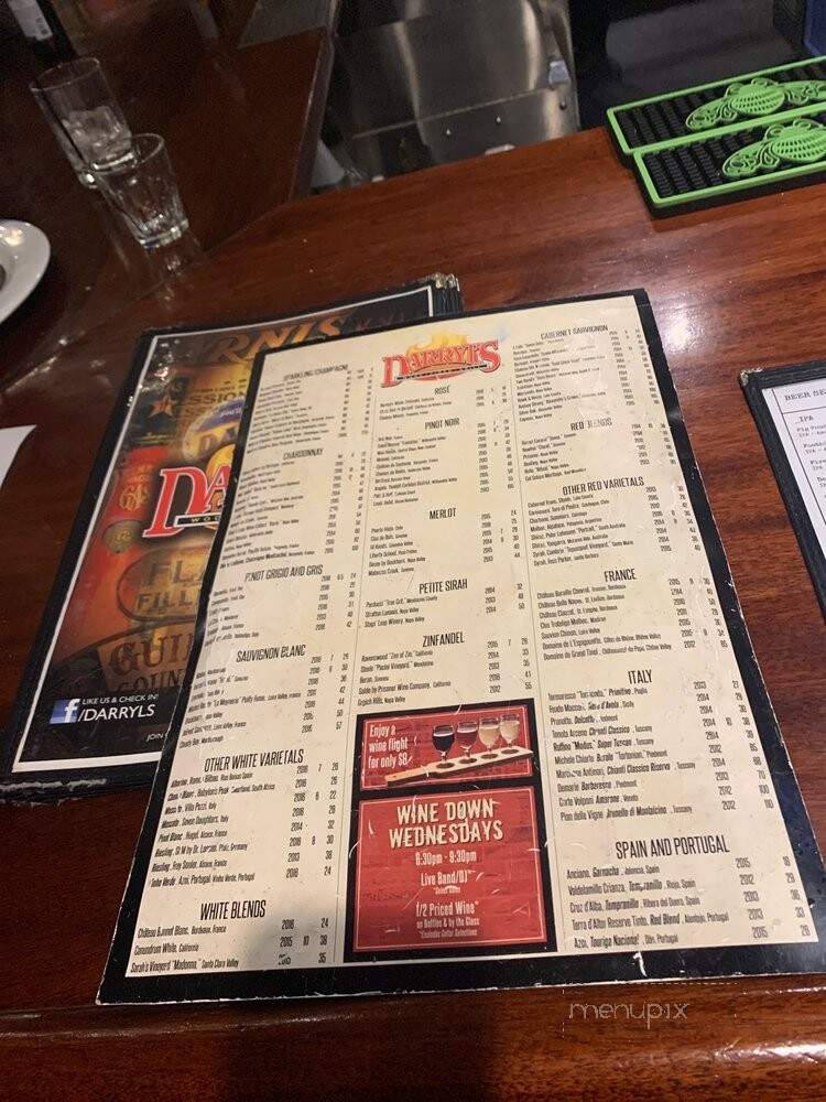 Darryl's Restaurant & Bar - Greensboro, NC menu_pic