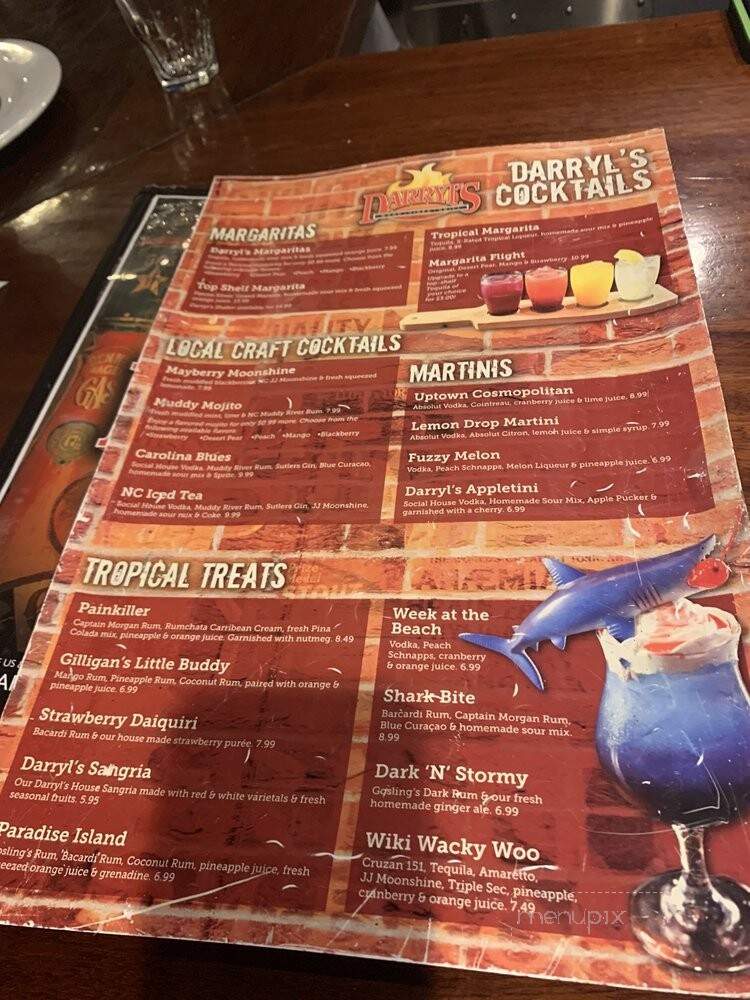 Darryl's Restaurant & Bar - Greensboro, NC menu_pic