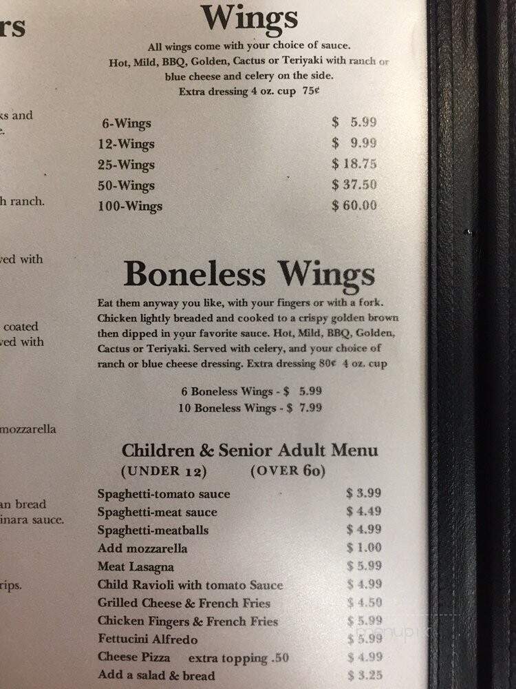 Mazzine's Italian Restaurant - Elkin, NC menu_pic