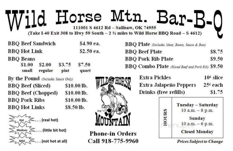 Wild Horse Mountain Bar-B-Que - Sallisaw, OK