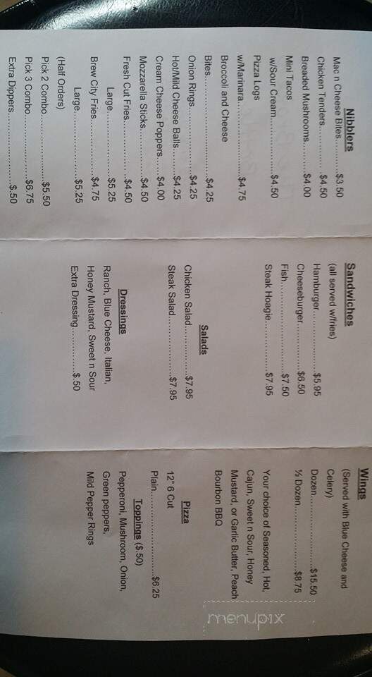 Broken Bottle - Kittanning, PA menu_pic