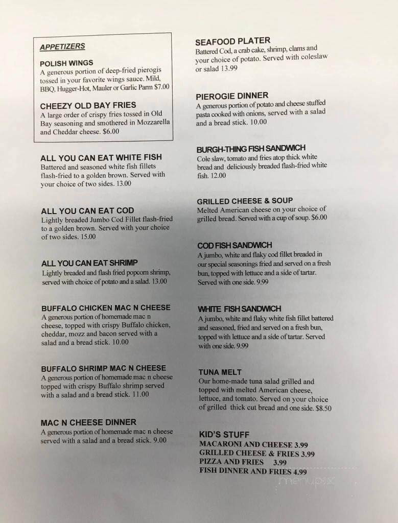 Hugger Mugger Tasty Recipe - New Castle, PA menu_pic