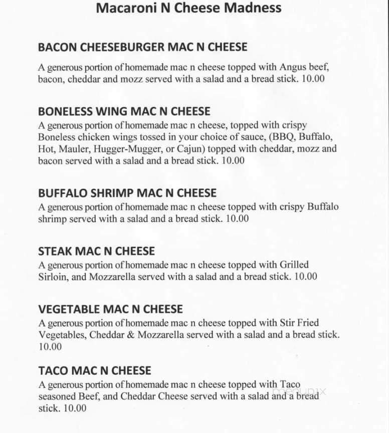 Hugger Mugger Tasty Recipe - New Castle, PA menu_pic