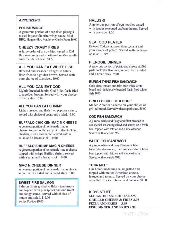 Hugger Mugger Tasty Recipe - New Castle, PA menu_pic