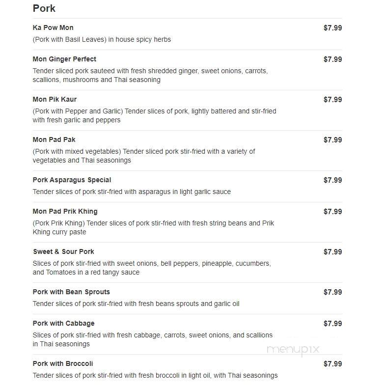 Pakha's Thai House - Dillsburg, PA menu_pic