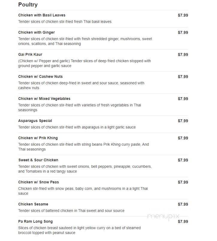 Pakha's Thai House - Dillsburg, PA menu_pic