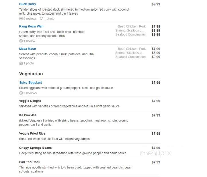 Pakha's Thai House - Dillsburg, PA menu_pic