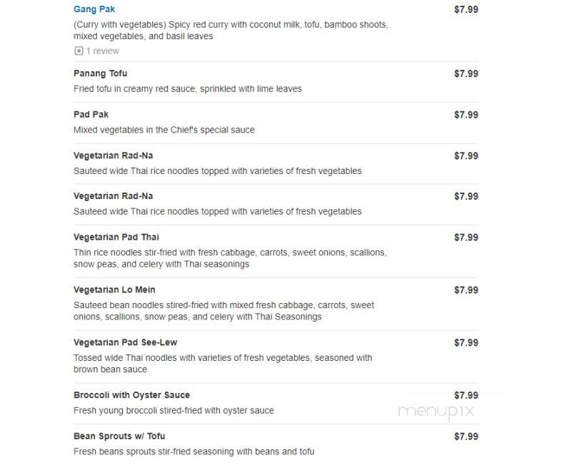 Pakha's Thai House - Dillsburg, PA menu_pic